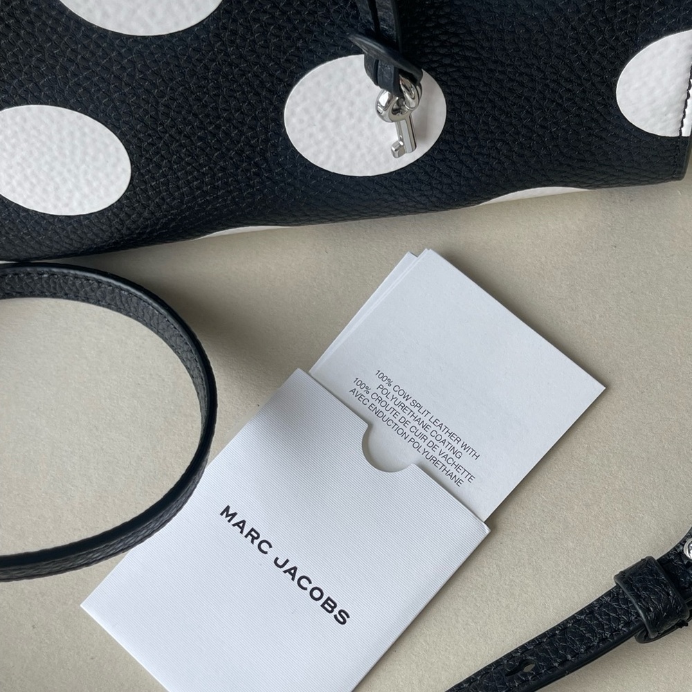 (new+tag) Marc Jacobs grind crossbody black polka dots size 9x8x4 inch - Picture 10 of 15